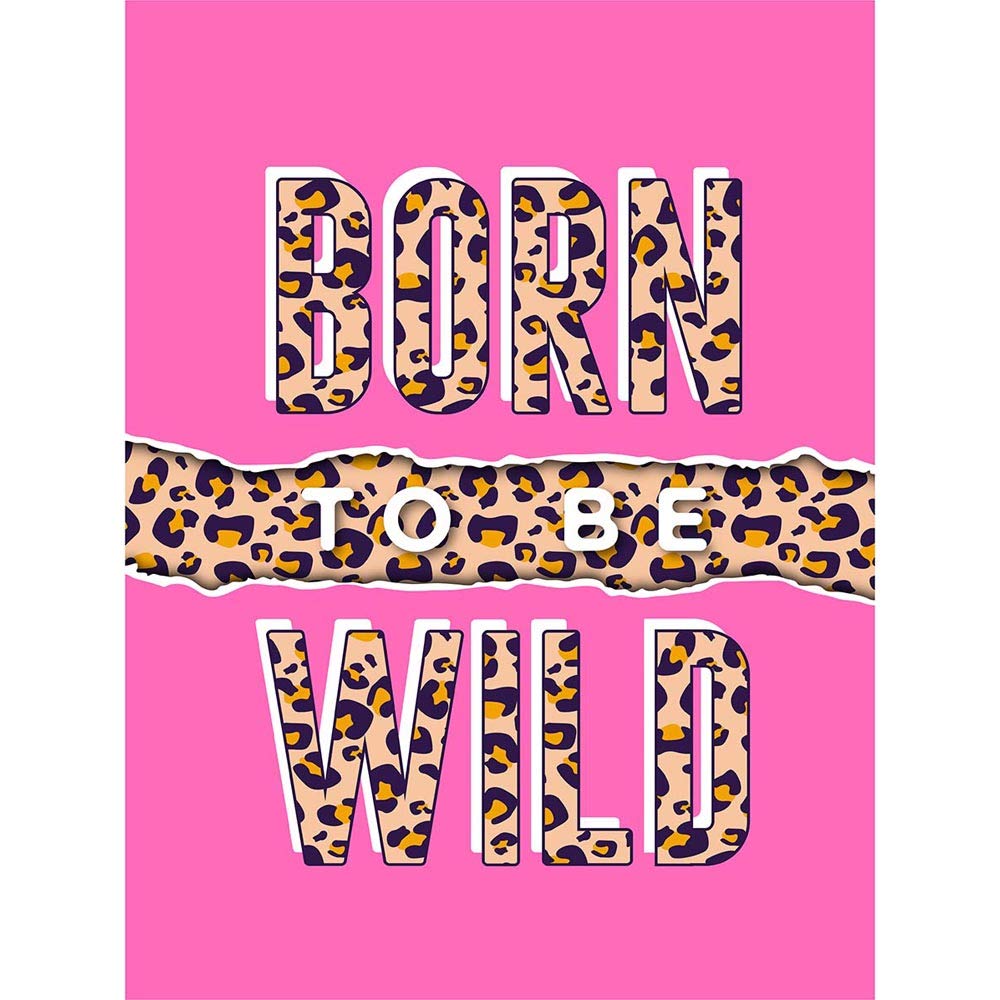 Wee Blue Coo Born to be Wild Leopard Canvas Wall Art Print