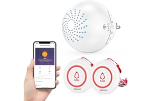 SINGCALL Tuya Caregiver Pager Smart Wireless Calling System WiFi SOS Emergency Home Caring Nurse Buzzer Call Bell System for Old People Patients Children