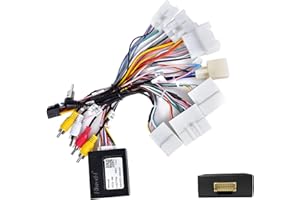 EKAT JBL Harness Adapter for Toyota Car Stereo 16 Pin Radio Wire Harness with Canbus Compatible with Toyota Camry Corolla RAV4 Prado Fortuner Highlander Tundra Vios Yaris Sienna Hilux