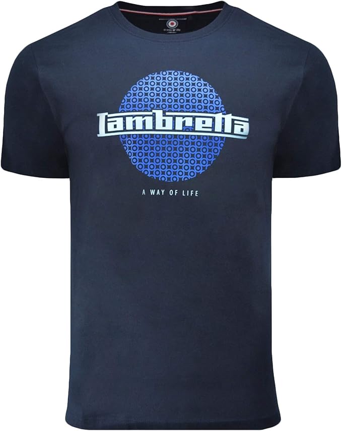 Lambretta Mens Graphic T-Shirt - Navy | Amazon.com