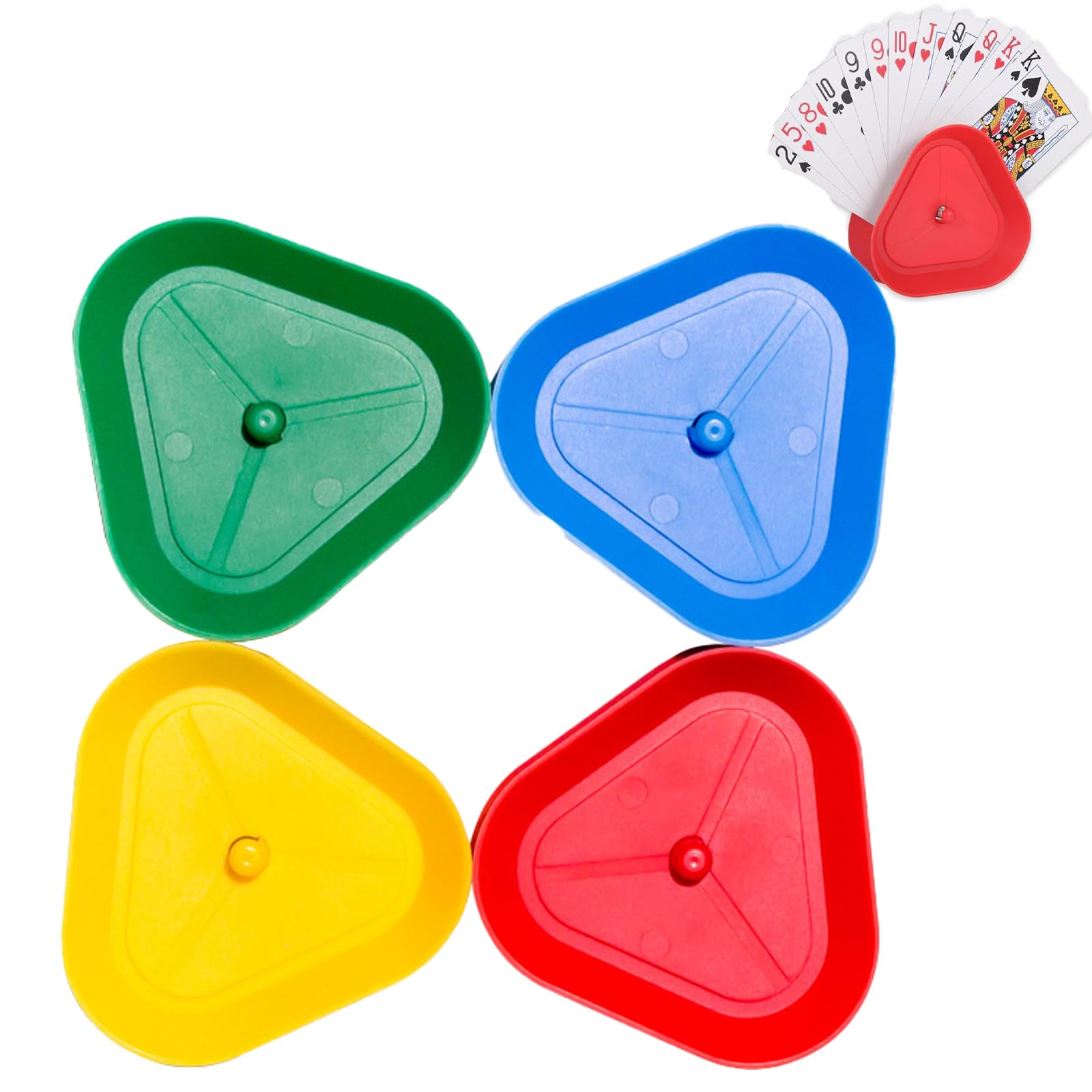 4PCS Playing Card Holder for Kids - Card Game Case for Different Sizes of Cards - Suitable for Groups Who Like to Play Cards