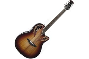 Ovation Celebrity Elite Plus Figured Koa Top Acoustic-Electric Guitar, Koa Burst