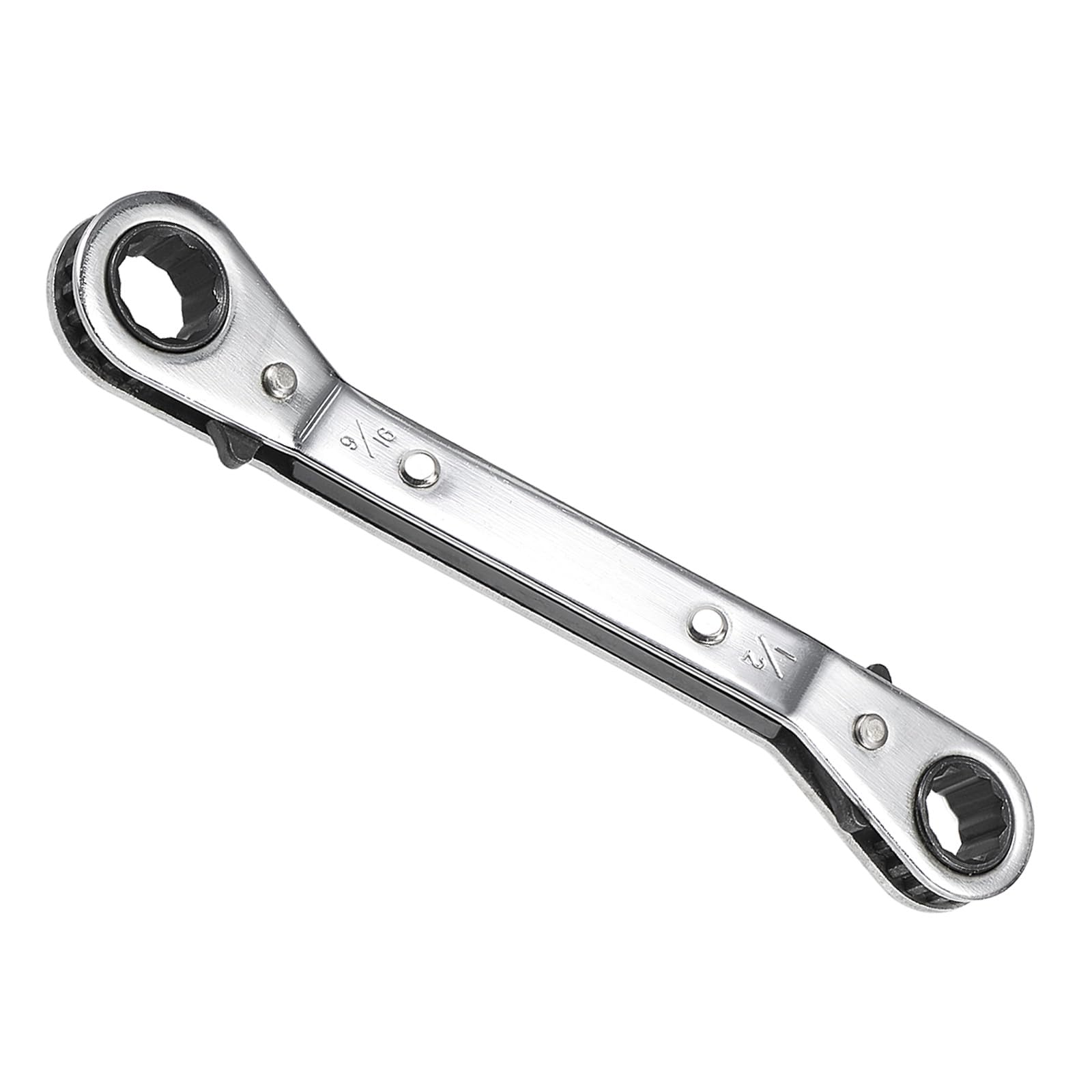 CoCud Double Offset Box End Reversible Ratcheting Wrench, SAE 1/2 by 9/16-Inch Box End Size, Cr-V Ratchet Spanner - (Applications: for Repairs)