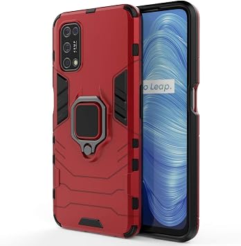 Amazon Com Tingyr Case For Realme 7 5g 360 Degree Rotating Ring Holder Tpu Pc Shockproof Phone Cover Full Body Protection Cover Phone Case For Realme 7 5g Red Electronics