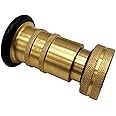SAFBY Fire Hose Nozzle Brass Fire Equipment Spray Jet Fog (2" NPT/NPSH)