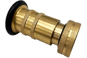 SAFBY Fire Hose Nozzle Brass Fire Equipment Spray Jet Fog (2" NPT/NPSH)