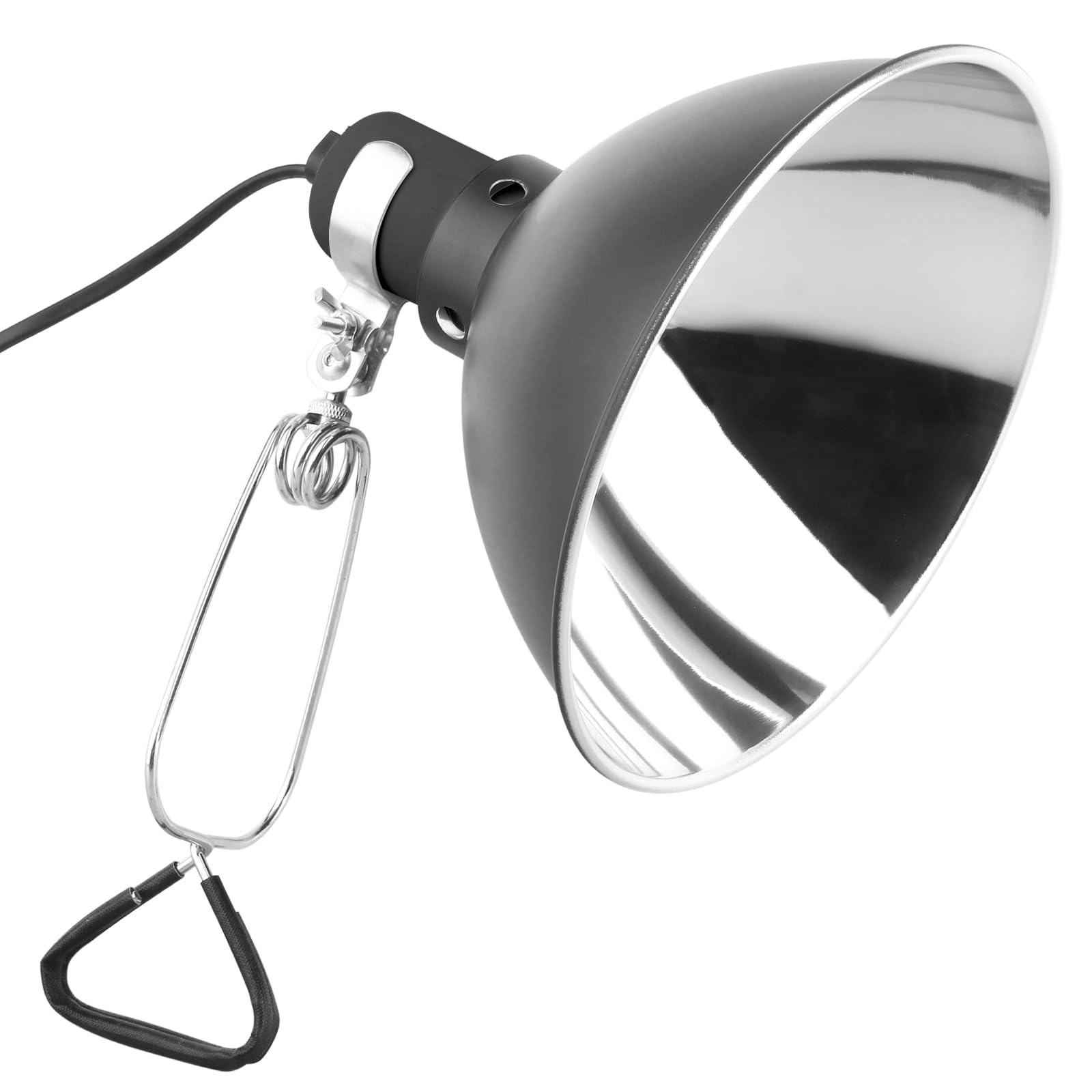 DERNORD E27 Lamp Holder - 8.5 Inch Reptile Light Fixture Heat Lamp Dome Ceramic Bulb Holder Tortoise Accessories UK Plug Socket 21CM