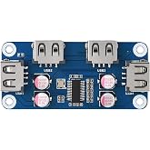 Waveshare USB HUB HAT (B) for Raspberry Pi Series Extended 4X USB 2.0 Ports