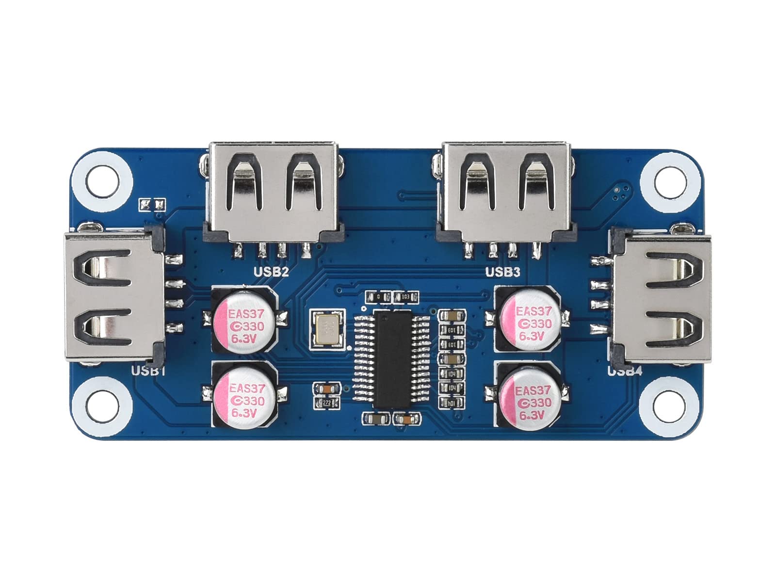 Waveshare USB HUB HAT (B) For Raspberry Pi Zero/Zero W/4B/3B/3B+, with 4x USB 2.0 Ports Support USB 2.0/1.1