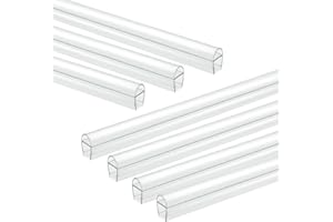 HUTLON Door Seal, 118 Inch (16.9" x 7 PCS) Shower Door Seal Strip for 3/8"(10mm) Glass Door, Frameless Glass Shower Door Sweep to Stop Shower Leaks, U Type