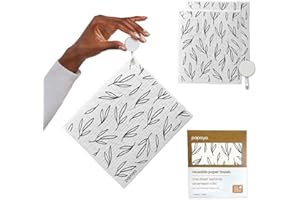 Papaya Reusable Paper Towels 2-Pack - 2 Sheets + 1 Hook, 1 Sheet Replaces 17 Rolls, Quick Drying, No Odor, Washable Kitchen C