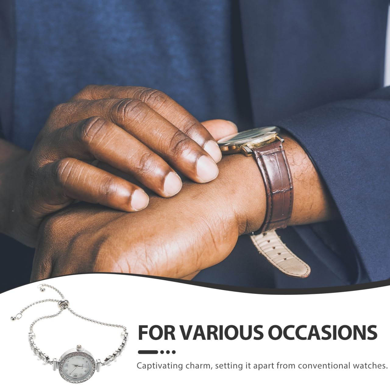 minkissy Rhinestone Women Watch Elegant Silver Bracelet with Quartz Mechanism Mermaid Themed Design Durable for Casual and Formal Occasions