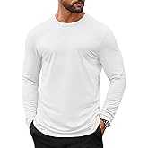 COOFANDY Mens Long Sleeve T Shirts Casual Crew Neck Tee Shirts Lightweight Soft Pullover Tops