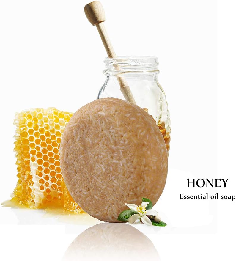 Natural Handmade Honey Shampoo Bar Soap Nourishing Hair Moisturizing Scalp Improving Hair Texture Bath Bar Soap for Hair Care