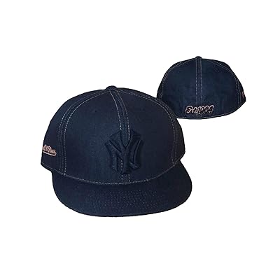 New York Yankees Black Denim Fitted Hat Size 1/2 Ghana Ubuy