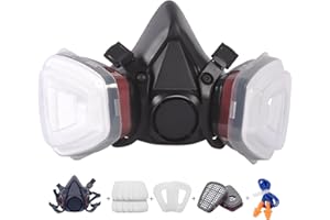 TOCADO Mezza Faccia Maschera Antipolvere Maschera Antigas, Maschera Respiratoria per Verniciatura a Spruzzo, Verniciatura, Pr
