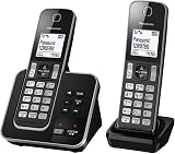 Panasonic KX-TGD322 Cordless Phone Nuisance Call Blocker Dual Pack Black & view 3