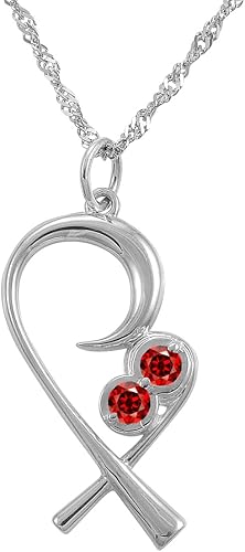 mother and child necklace with birthstones