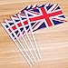 50 Pack Union Jack Hand Waving Flag Royal UK GB Great Britain Flags