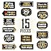 30th Birthday Photo Booth Props By PartyGraphix - European Made Black And Gold Dirty 30 Birthday Decorations - Easy To Assemble 30th Birthday Party Selfie Props Kit Includes 15 Pieces