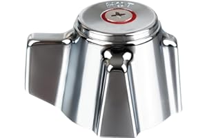 Phivan Commercial Faucet Handle Replacement Kit Outdoor Faucet Handles 0.43 Round Stem Hole Faucet Handle Sillcock Valve Stems for Industrial, Restaurant, Kitchen Faucet (Red)