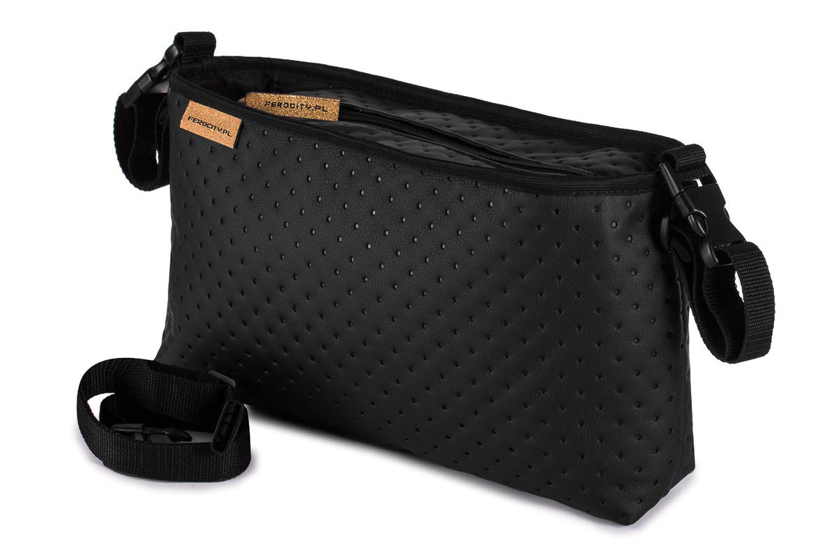 Buggy Organiser Baby Stroller Bag Multifunctional Waterproof Pushchair Eco Leather Black Dots [075]