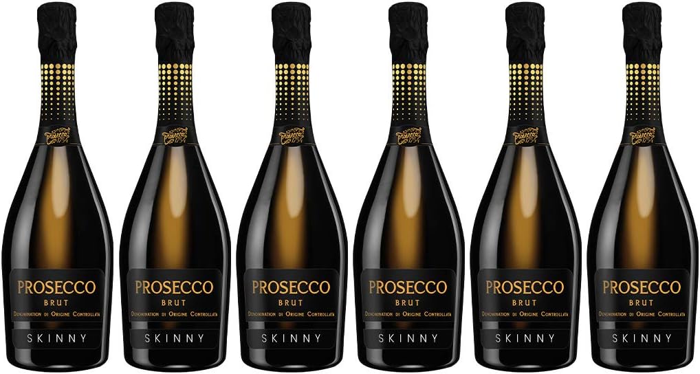 Skinny Prosecco 1754 Vegan and Gluten Free Prosecco 75cl (Pack of 6