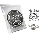 50 SETS - OPEN RING PRONG NO SEW SNAP FASTENERS (200 Pieces) - SIZE 16 (7/16")
