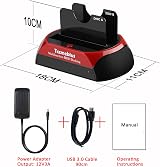 Tccmebius USB 3.0 HDD Docking Station 2.5 3.5 SATA IDE Dual Slot Reader view 8