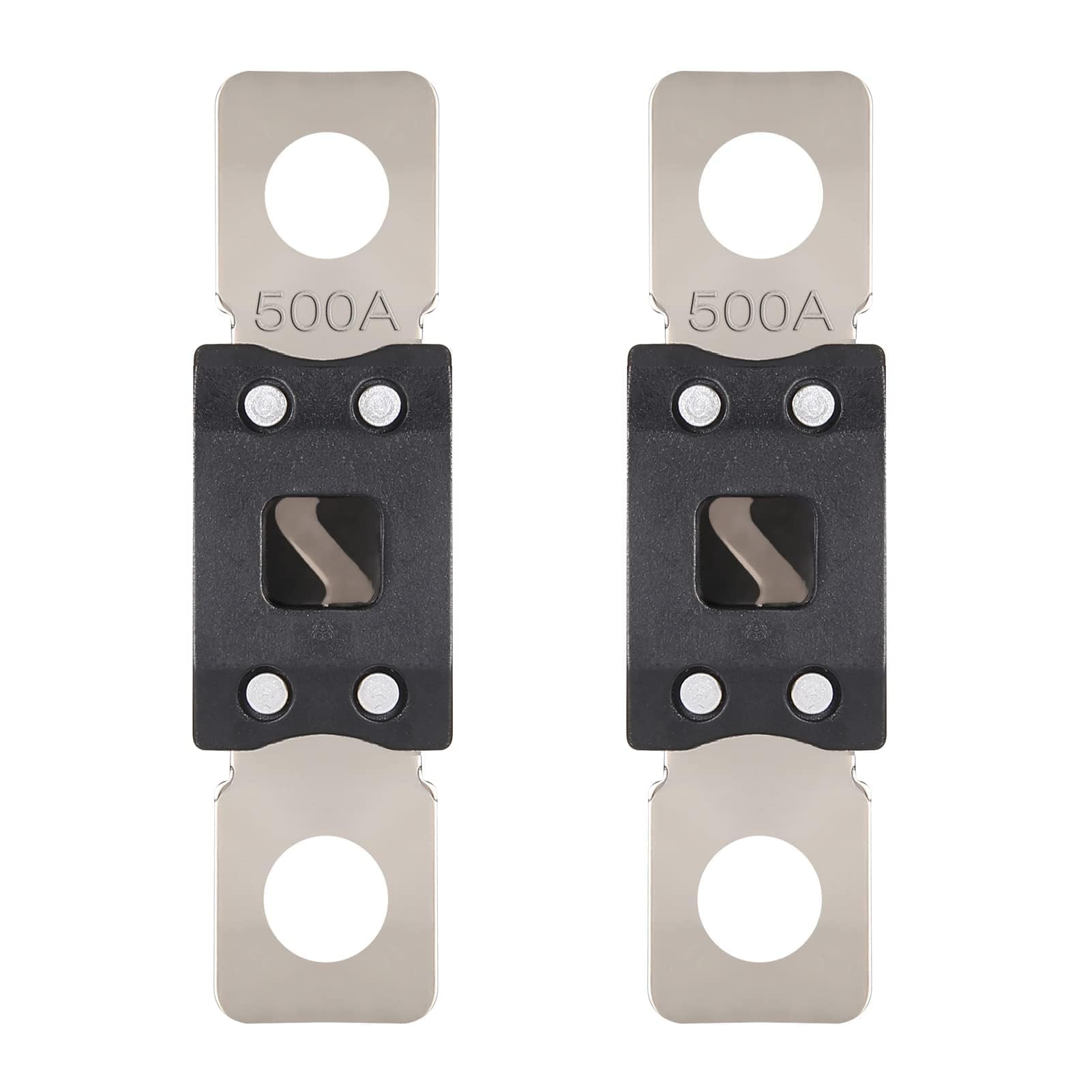 VEXUNGA Mega Fuse 500A MEGA/AMG/ANM Screw Fuse 500 Amp 500Amp High Current Strip Bolt-on Fuses for Cars (Pack of 2pcs)