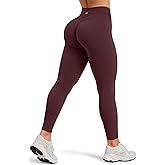 Sogetdo High Waisted Leggings for Women Butt Lifting 25" Inches No Front Seam Double V Back Workout Yoga Pants