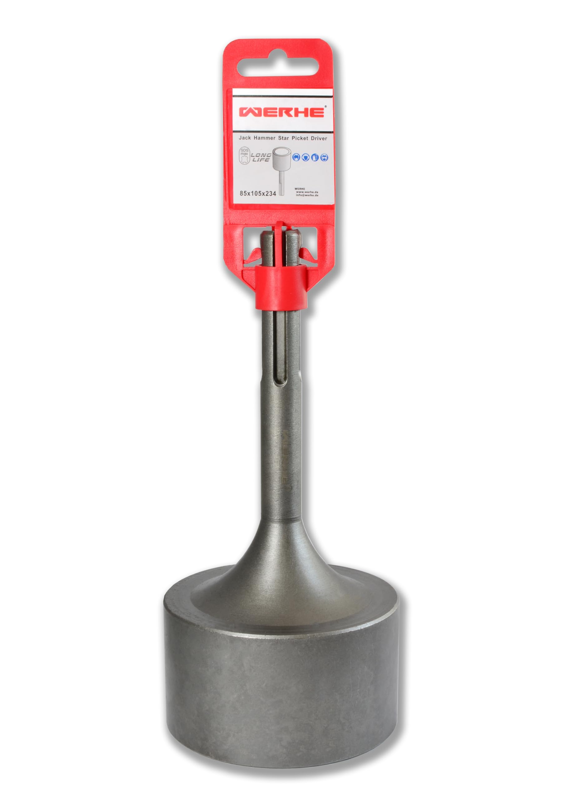 WERHE® 85x105x234 Jack Hammer Star Picket Post Driver Chisel Bit for Demolition SDS Max Hammer Breaker