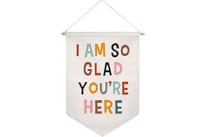 OFLYDESIGNS Classroom Decor, I Am So Glad That You’re Here Pennant, Back to School Gift for Teachers, Classroom Decoration, Wall Hanging Decoration For Classroom, Positive Classroom Sign, Teacher Room Decor