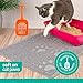 Ruff 'n Ruffus Cat Litter Box Mat with Free Kitty Litter Scooper | Heavy Duty Non-Slip Anti-Tracking Pad | Waterproof, Non-Toxic, Easy Clean | Soft & Stylish Litter Trapping Mat for All Floors