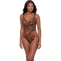 Amazon.com: Lands' End Women's Ruffle Fauxkini One Piece Swimsuit