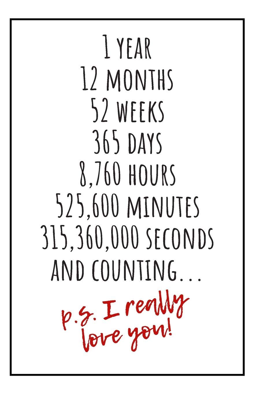 I Really Love You Notebook 1st Year Anniversary Gift For Boyfriend Best Gag Gifts For Boyfriend Or Girlfriend Unique Valentines Day Anniversary Or Birthday Present For Any Romantic Moment Publishing