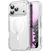 AICase for iPhone 17 Pro Max Case Clear Compatible with MagSafe 3 in 1 Heavy Duty Drop Protection Full Body Rugged Shockproof/Dust Proof 3-Layer Military Protective Tough Durable Cover 6.9"_1