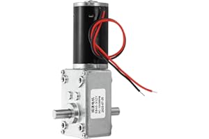 MECCANIXITY DC12V Worm Gear Motor, 20RPM 8mm D Shaft Self-Locking High Torque Speed Reduction Gear Motor for Automotive, Home