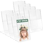 Lechay 8 Pcs 4x6 Inch Clear Acrylic Photo Frame Scratch-Resistant &amp; Multi-Scene Styling Frame Display Pictures for Home,School,office Clear Memories