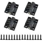 QLXHBOT Adjustable Torque Hinge 43mmx36mm Black Plastic 4 Countersunk Holes Adjustable Position Control Hinges Door Hinges 4Pcs,Screws 16Pcs