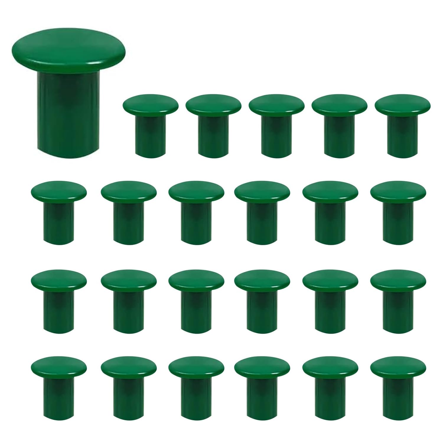 HRLORK 24 Pcs Cane Toppers - PVC Caps for Bamboo & Green Cane Safety Protection in Outdoor Garden