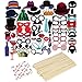 Korlon 60 Pack Selfie Pictures-For Kids & Adults, Holiday Christmas Photo Booth Props, colorful
