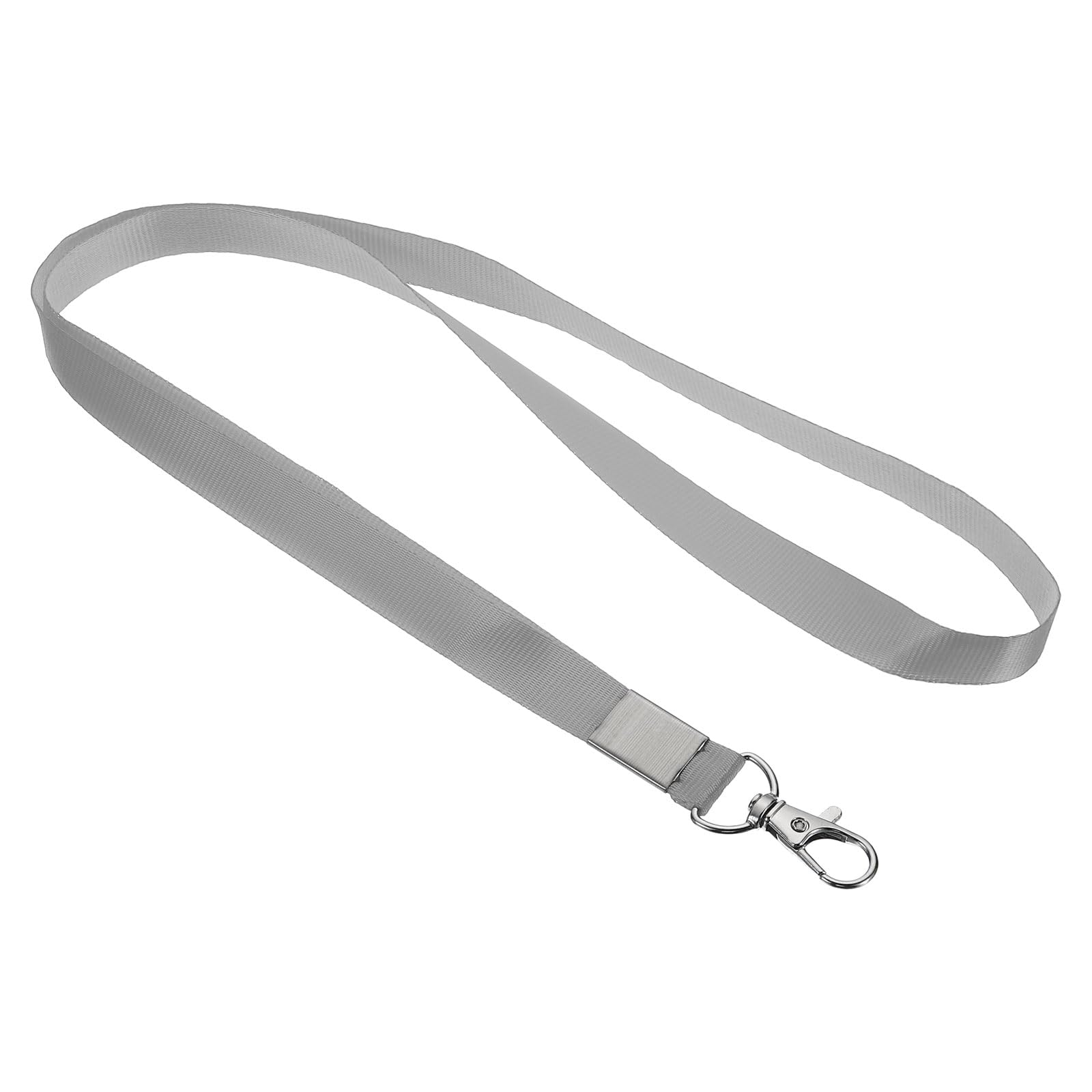 PATIKIL 17" Neck Lanyards, 50 Pack 0.6" Width Flat Strap Lanyard with Swivel Hook Clip for Name Tag Badges Holder ID Card Keys, Grey — image 1