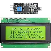 WayinTop 2004 20x4 LCD Display Module with I2C/IIC/TWI Serial Interface Adapter (2004 / Yellow Green)