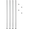 Alera Stackable 4-Pack Posts for Wire Shelving, 36-Inch, Silver