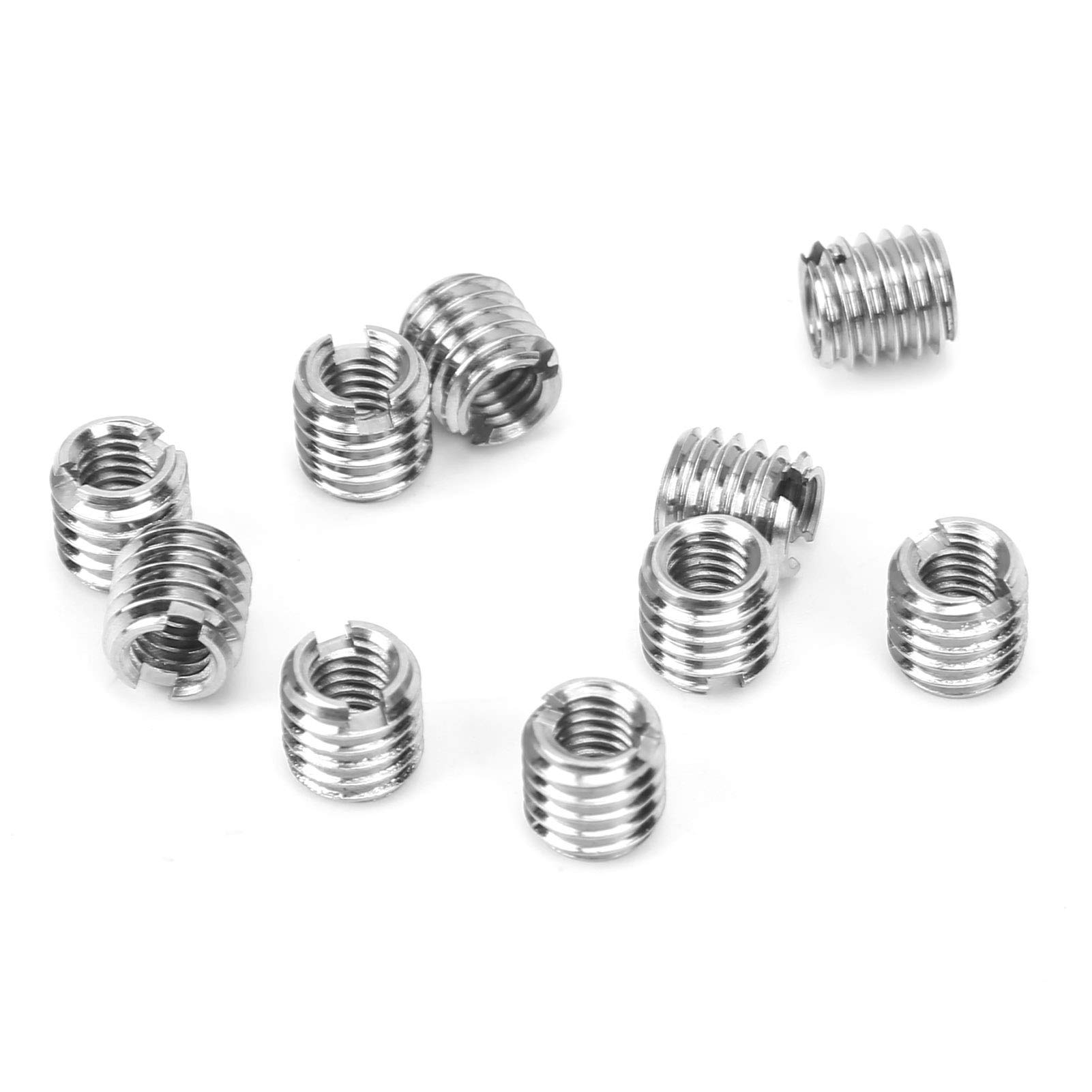 Self Tapping Thread Insert, Stainless Steel Nut Kit 10Pcs 6mm Male Female Thread Reducing Nut