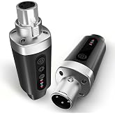 EBJ Wireless Microphone Transmitter Receiver 2.4Ghz, XLR Microphone Wireless System, Rechargeable Wireless Mic Adapter for Audio Mixer, Dynamic Mic, PA Speaker,electric guitar (M-04)