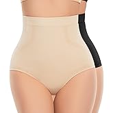 Everyday Shapewear Tummy Control Underwear - High Waisted Body Shaper Panties Seamless Shapewear Compression Briefs for Women