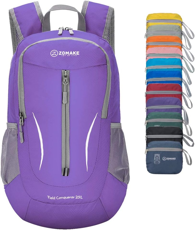 ZOMAKE Ultra Lightweight Packable Backpack, 25L Small Water Resistant