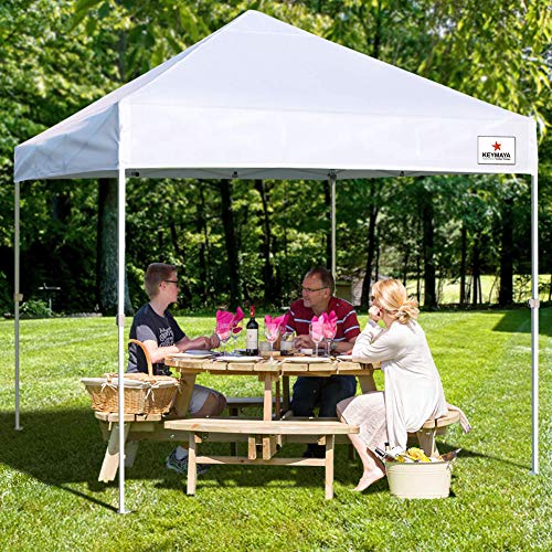 Keymaya 10x10 Ez Pop Up Canopy Tent Commercial Instant Shelter Canopies Bonus Heavy Duty Weight Bag 4-pc Pack (Grey) - Thumbnail 6